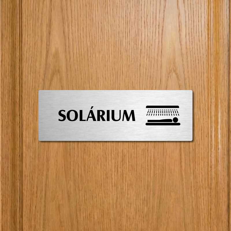 Solárium, 200x66mm, zlatá popiska s dvojtým rámečkem